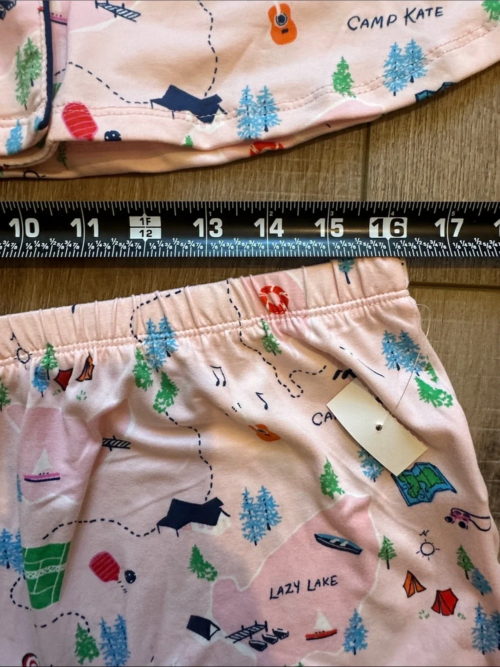 kate spade Light Pink Camp-Print Short Pajama Set